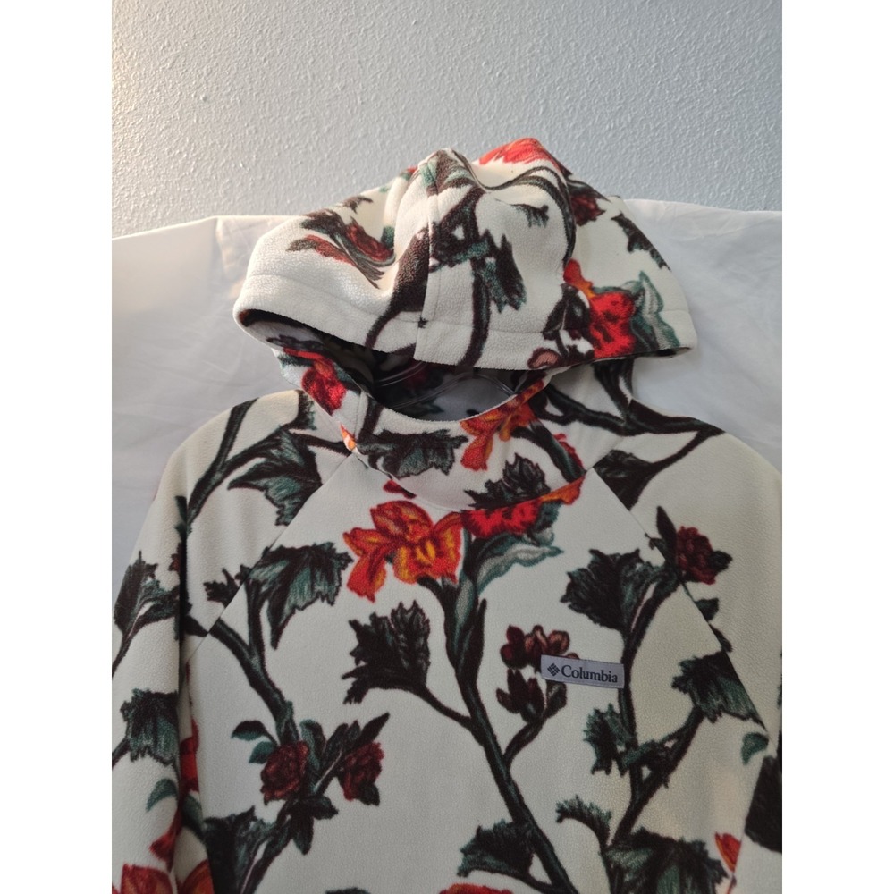 Columbia Ali Peak Hooded Fleece All-Over Floral Print Cowl Neck Sz M Boho-chic - Picture 5 of 13